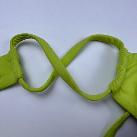 NWT Free People x Toast Bikini Set One Shoulder Top Daiquiri Green Size XS - Picture 4 of 12